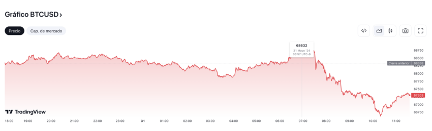El comportamiento del precio de Bitcoin. 